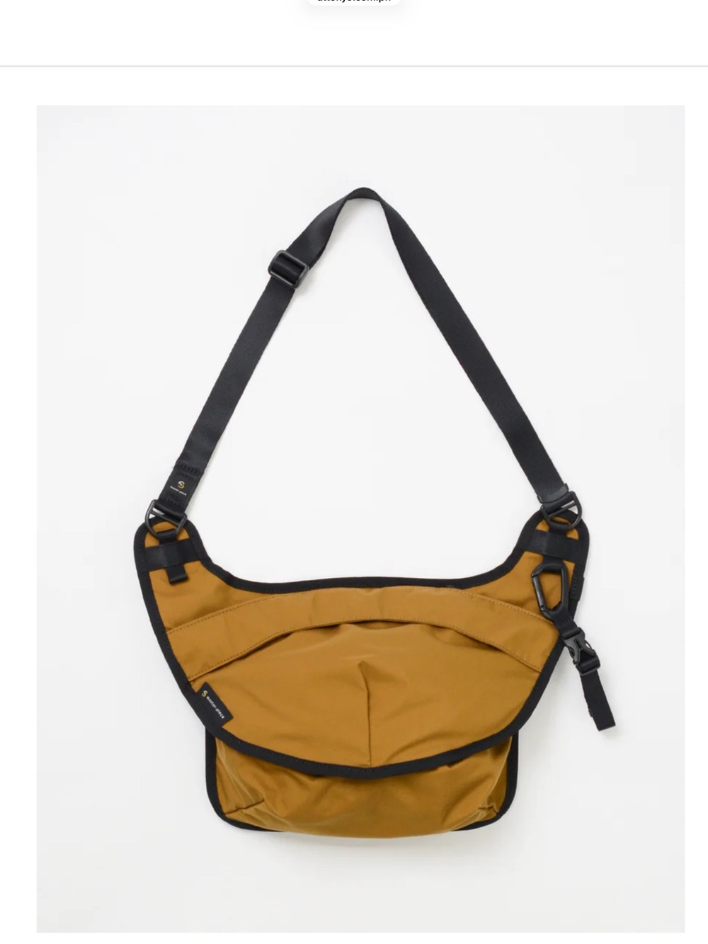 Men's Drawstring Backpack in Mustard and Gray - Casual Everyday Pack